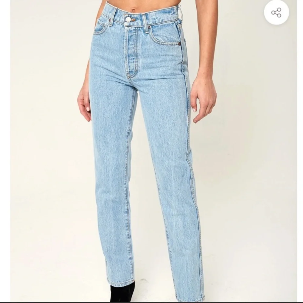 REVICE hi-rise Straight Leg Blue Jean - Picture 2 of 4